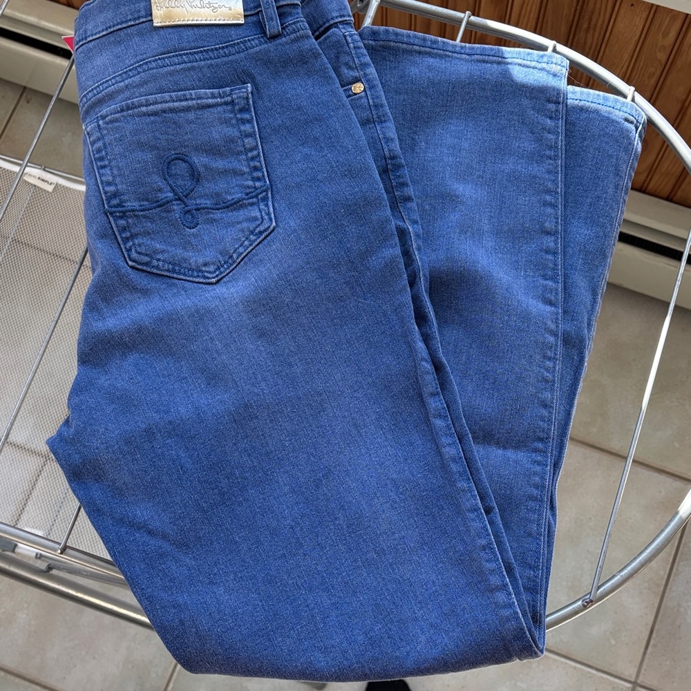 Lilly Pulitzer Women's Denim Jeans with Gold Accent - Picture 6 of 6